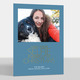 Blue Selfie Christmas Foil Photo Cards Image 1 of 6
